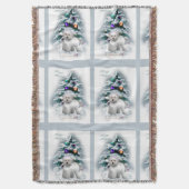 Bichon Frise Kerstmis Deken (Voorkant Verticaal)