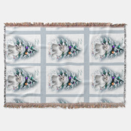 Bichon Frise Kerstmis Deken