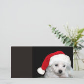 Bichon Frise Kerstmis Feestdagenkaart (Staand voorkant)