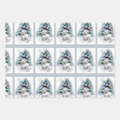 Bichon Frise Kerstmis Inpakpapier Vel (Voorkant 3)