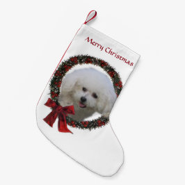Bichon Frise Kerstmis Kleine Kerstsok
