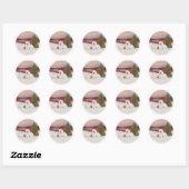 Bichon Frise Kerstmis Ronde Sticker (Vel)