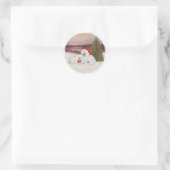 Bichon Frise Kerstmis Ronde Sticker (Tas)