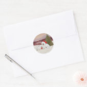 Bichon Frise Kerstmis Ronde Sticker (Envelop)