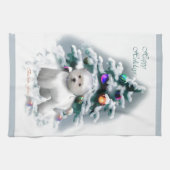 Bichon Frise Kerstmis Theedoek (Horizontaal)