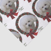 Bichon Frise Kerstmis Tissuepapier (Detail)