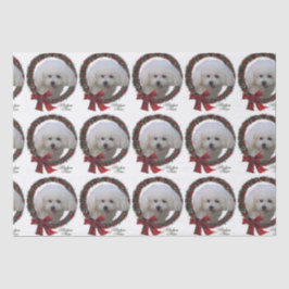 Bichon Frise Kerstmis Tissuepapier