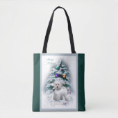 Bichon Frise Kerstmis Tote Bag (Voorkant)