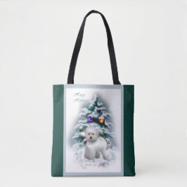 Bichon Frise Kerstmis Tote Bag