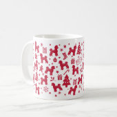 Bichon Frise kerstontwerp Koffiemok (Voorkant links)