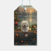 Bichon Frise kerstvakantie Cadeaulabel (Achterkant)