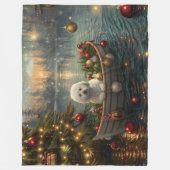 Bichon Frise kerstvakantie Fleece Deken (Voorkant)