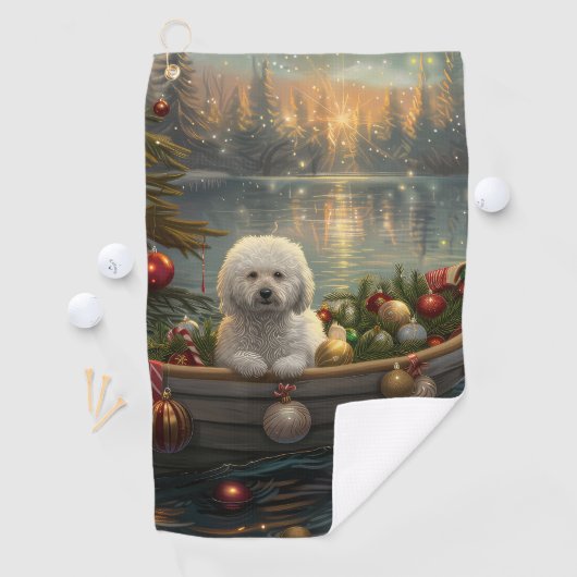 Bichon Frise kerstvakantie Golfhanddoek (Insitu)