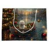 Bichon Frise kerstvakantie Groot Cadeauzakje (Voorkant)