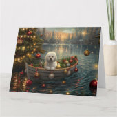 Bichon Frise kerstvakantie Kaart (Voorkant)