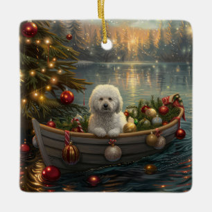 Bichon Frise kerstvakantie Keramisch Ornament