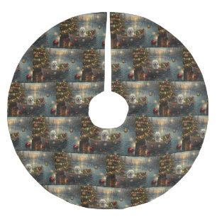 Bichon Frise kerstvakantie Kerstboom Rok