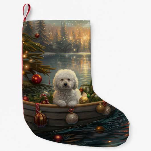 Bichon Frise kerstvakantie Kleine Kerstsok (Voorkant)