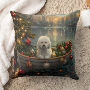 Bichon Frise kerstvakantie Kussen