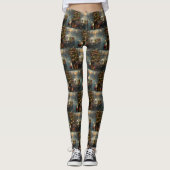 Bichon Frise kerstvakantie Leggings (Voorkant)