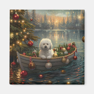 Bichon Frise kerstvakantie Magneet