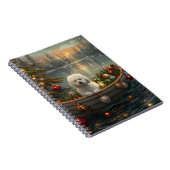 Bichon Frise kerstvakantie Notitieboek (Rechterzijde)