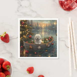 Bichon Frise kerstvakantie Servet