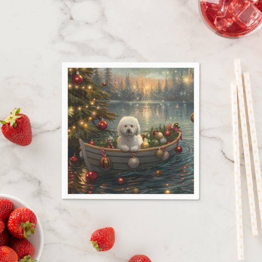 Bichon Frise kerstvakantie Servet (Insitu)