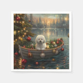 Bichon Frise kerstvakantie Servet (Voorkant)