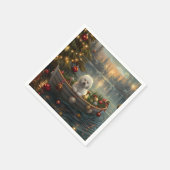 Bichon Frise kerstvakantie Servet (Hoek)