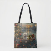 Bichon Frise kerstvakantie Tote Bag (Voorkant)