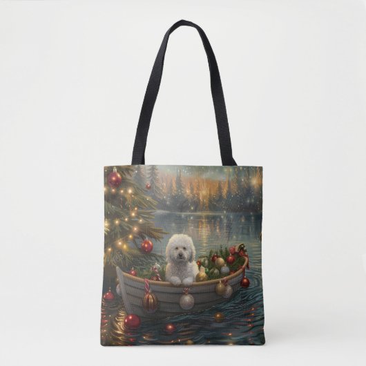 Bichon Frise kerstvakantie Tote Bag (Voorkant)