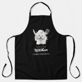 Bichon Frise King van de Keukenkoning Dog Chef Schort (Voorkant)