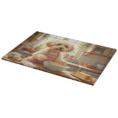 Bichon Frise Kookt in Keuken Snijplank (Hoek)