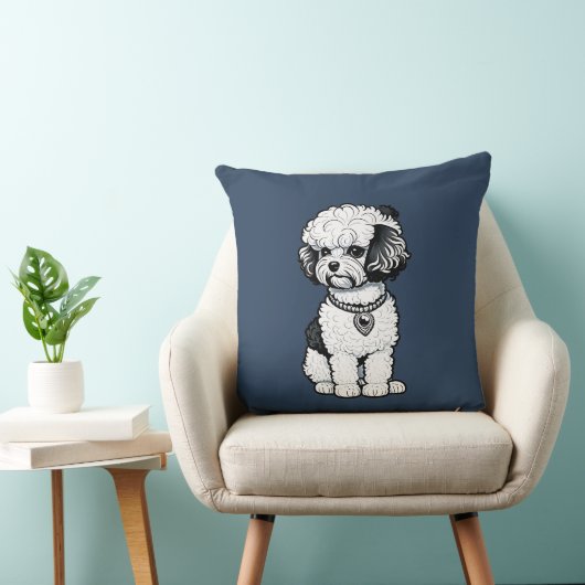 Bichon Frise Kussen (Stoel)