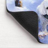 Bichon Frise Laat het Sneeuwen Kerstmis Muismat (Hoek)