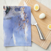 Bichon Frise Laat het Sneeuwen Kerstmis Theedoek (Quarter Fold)