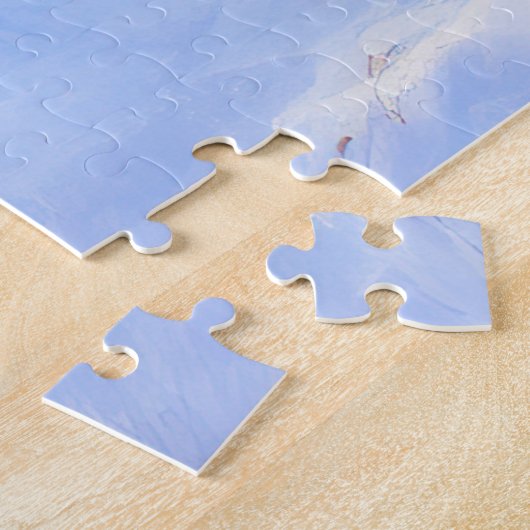 Bichon Frise Laat het sneeuwKerstmis Legpuzzel (Zijkant)