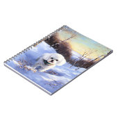 Bichon Frise Laat het sneeuwKerstmis Notitieboek (Linkerzijde)