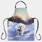 Bichon Frise Laat het sneeuwKerstmis Schort (Voorkant)