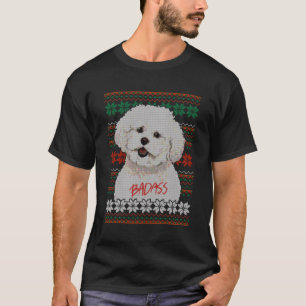 Bichon Frise lelijke kerst trui ontwerp T-shirt