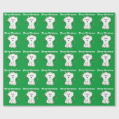 Bichon Frise licht kerstcadeaupapier Cadeaupapier (Vlak)