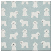 Bichon Frise lichtblauw Stof (Swatch)