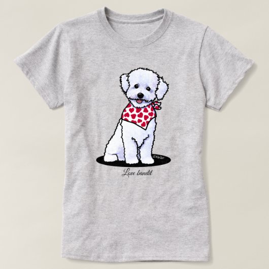 Bichon Frise lichte T-shirt (Design voorkant)