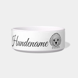 Bichon Frise Line Art personalized bowl Voerbakje