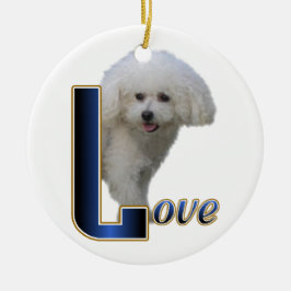 Bichon Frise Love Keramisch Ornament