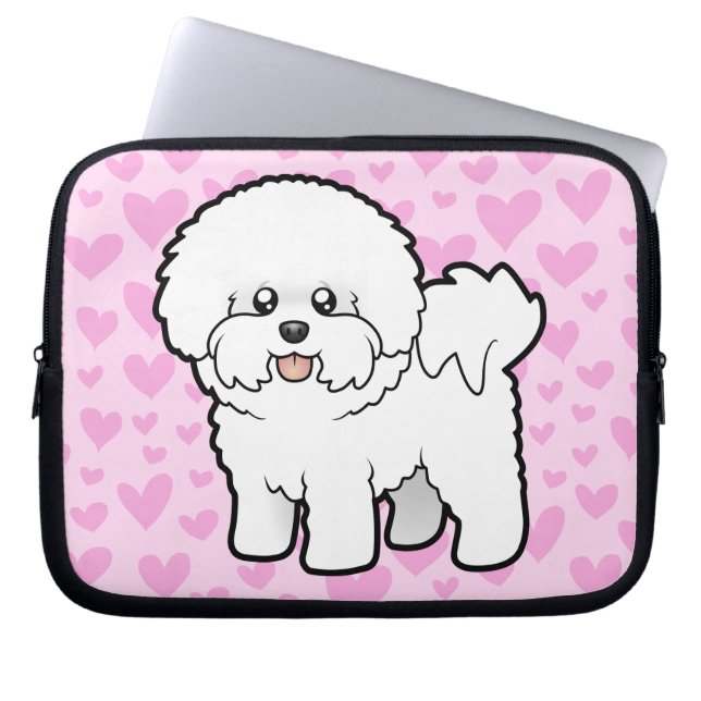 Bichon Frise Love Laptop Sleeve (Voorkant)
