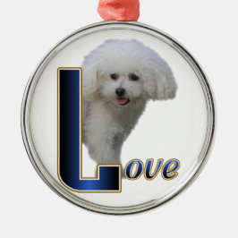 Bichon Frise Love Metalen Ornament