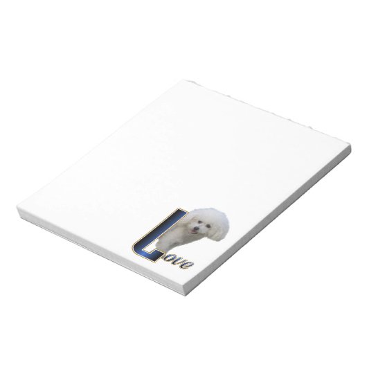 Bichon Frise Love Notitieblok (Linkerzijde)