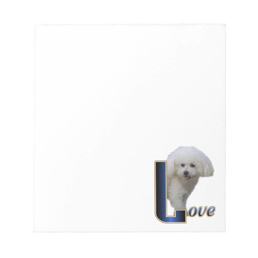 Bichon Frise Love Notitieblok (Voorkant)